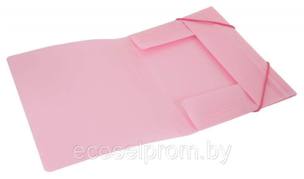 Папка на резинке Бюрократ Gems GEMPR05PIN A4 пластик кор.30мм 0.5мм розовый аметист карман для визитки - фото 2 - id-p169049447