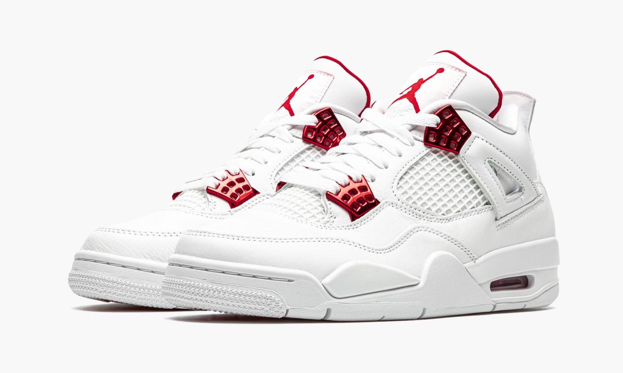 Кроссовки Nike Air Jordan 4 Retro (белые) - фото 1 - id-p169049778