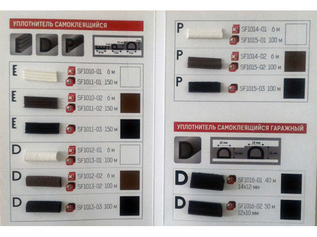 Набор образцов уплотнителей STARFIX - фото 1 - id-p169052375
