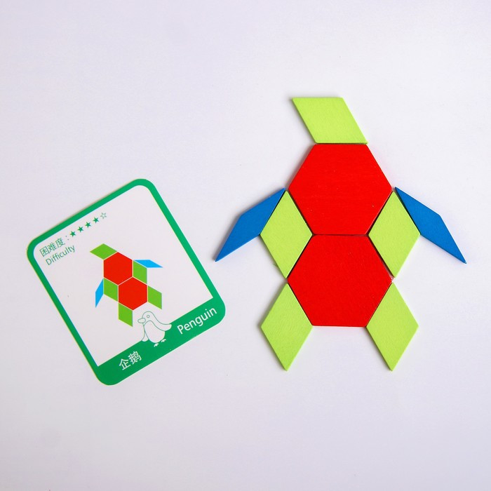 Деревянная игрушка «Развивающий геометрический пазл», 24,5 × 21,3 × 4 см, 24 карточки, 155 деталей - фото 2 - id-p169060511