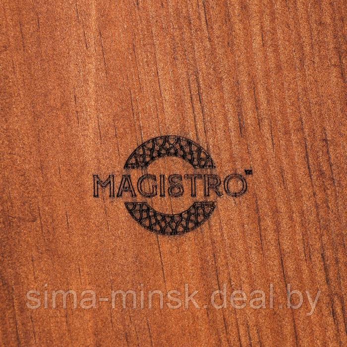 Доска разделочная Magistro, 33×16,5×2,2 см, цельный массив кедра - фото 4 - id-p169063519