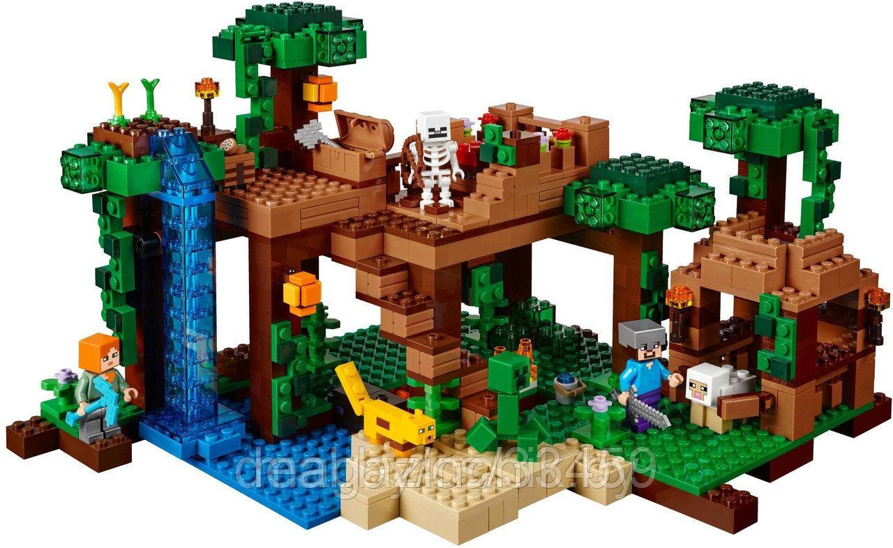 Детский конструктор  My World 718 дет  "Домик на дереве в джунглях", аналог LEGO Minecraft 21125