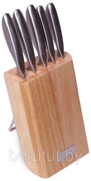 Набор кухонных ножей на подставке KM-5133 - фото 3 - id-p169067594