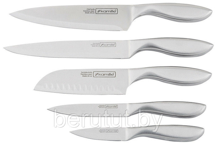 Набор кухонных ножей на подставке KM-5133 - фото 1 - id-p169067594