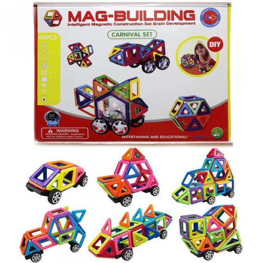 Магнитный конструктор 48 деталей детский Mag-Building - фото 1 - id-p169072154