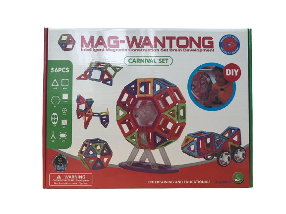 Магнитный конструктор 56 деталей Mag-Building (Mag-Wantong) - фото 4 - id-p169072169