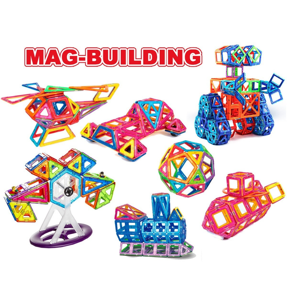 Конструктор 78 деталей магнитный Mag-Building (Mag-Wantong) - фото 7 - id-p169072213