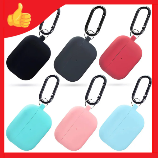 Чехол для наушников Airpods Pro Silicone Case (чёрный, красный, розовый, голубой, серый, фиолетовый)