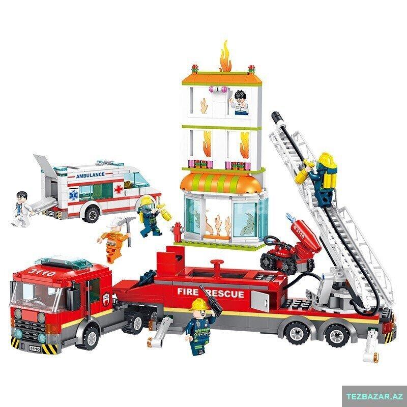 Конструктор Forange FC3110 Block City "Пожарная машина", 866 деталей, аналог Lego нд - фото 2 - id-p169074156
