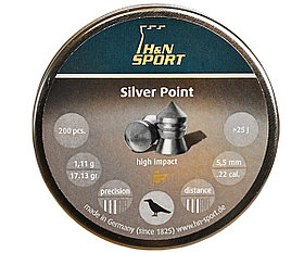 Пули пневматические H&N Silver Point 5.5 мм 1,11 грамма (200 шт).