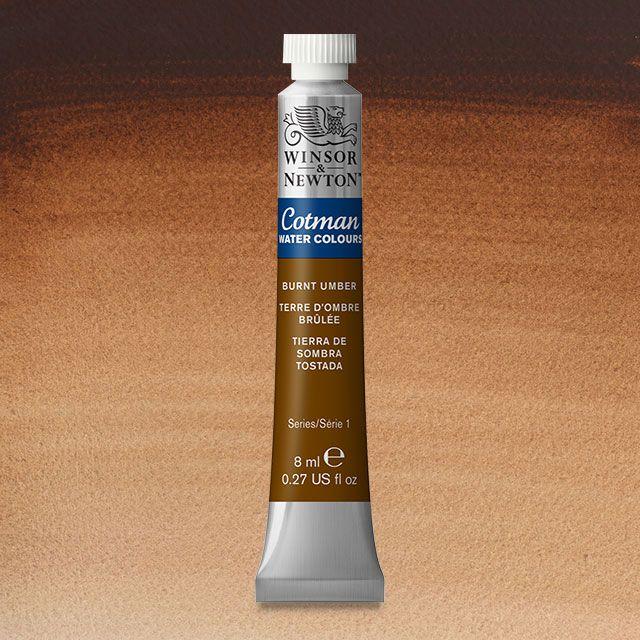 Краска акварельная Winsor&Newton COTMAN туба 8 мл BURNT UMBER