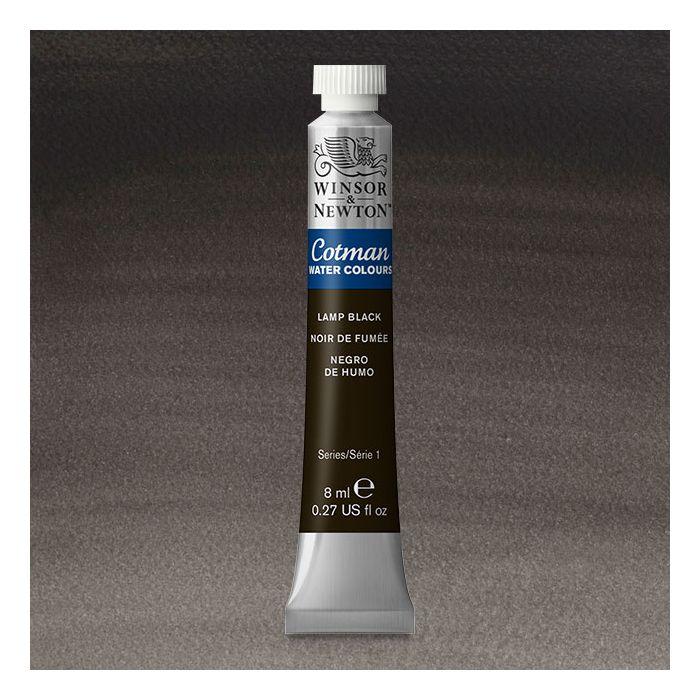Краска акварельная Winsor&Newton COTMAN туба 8 мл LAMP BLACK