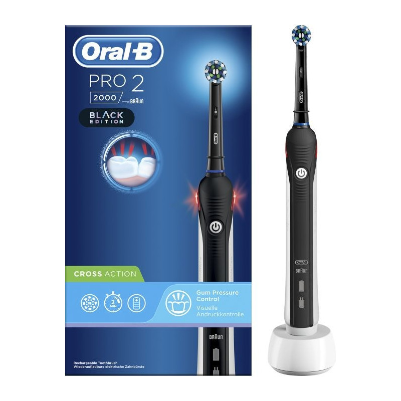 Электрическая зубная щетка Oral-B Pro 2 2000 D501.513.2 Black Edition