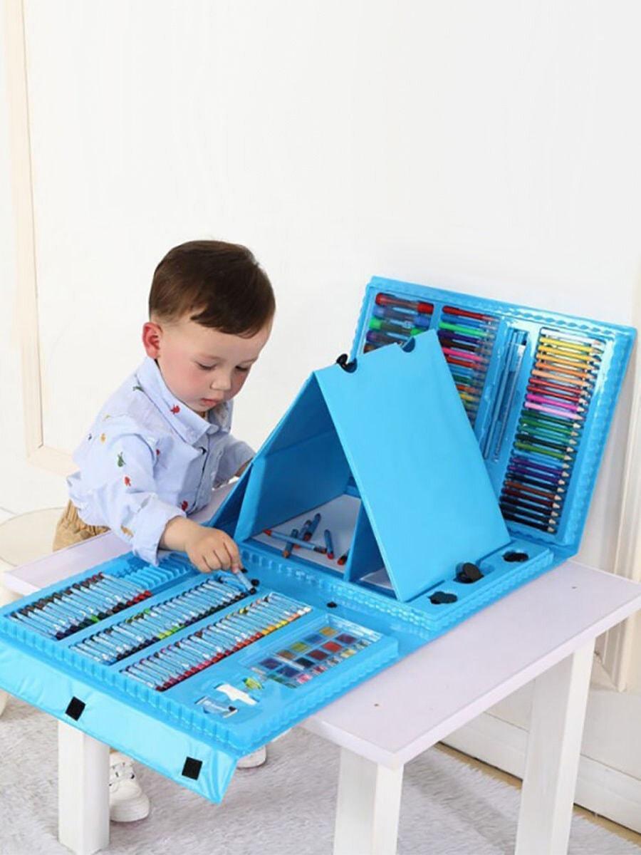 Набор для рисования Юный художник с мольбертом 208 предметов голубой - фото 3 - id-p169109620
