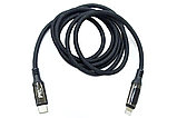 Дата-кабель Hoco S51 Type-C to Lightning (PD 20W,1.2 м,нейлон,дисплей) цвет: черный, фото 3