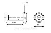 Глазок дверной 50-90мм (бронза) Апекс