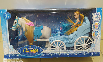 Кукла с лошадью и каретой