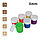 Краски акриловые декоративные Гамма "Хобби", 6 цветов, 20мл, картон. упак.флуор. цвета, фото 3