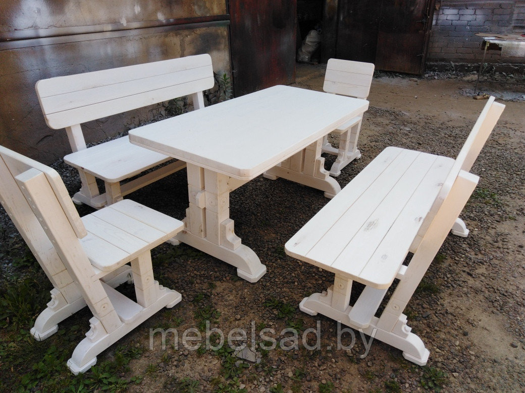 Набор садовый и банный  деревянный "Машека"  1,2 метра 5 предметов