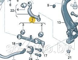 Рычаг нижний прямой, AUDI A6 C6 - фото 1 - id-p88336442