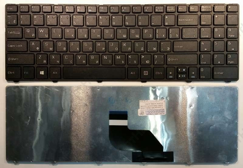 Клавиатура для ноутбука MSI A6400 черная, с рамкой