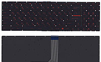 Клавиатура для ноутбука MSI GE62 черная, с красной подсветкой