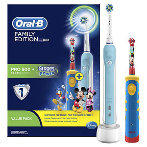 Набор щеток Oral-B Pro 500 Cross Action (D16.513.U) + Oral-B Stages Power Mickey D10.51K