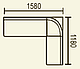 Кухонный уголок Этюд с ящиком 2-1 (1580х1180 мм), фото 2