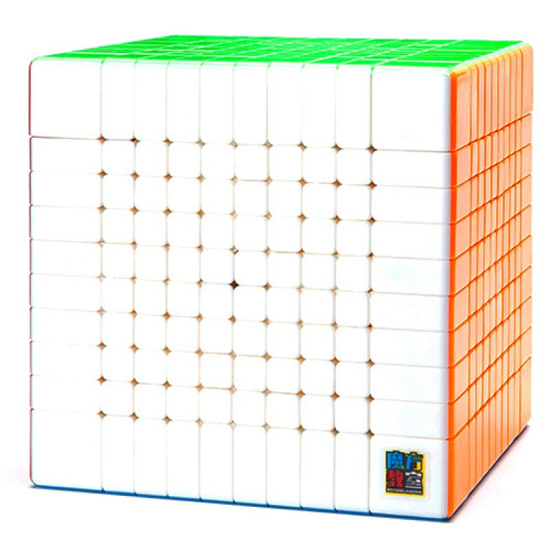 Кубик MoYu 10x10 MFJS Meilong / немагнитный / цветной пластик / без наклеек / Мою