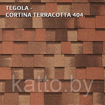 Битумная многослойная черепица TEGOLA CORTINA TERRACOTTA 404