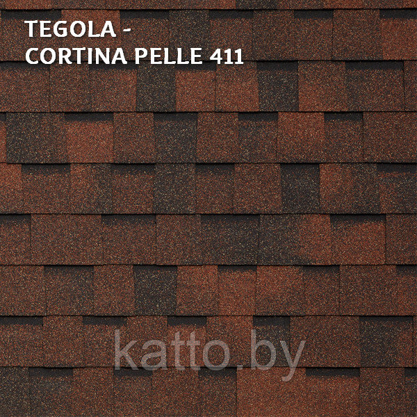 Битумная многослойная черепица TEGOLA CORTINA PELLE 411 - фото 1 - id-p169147841