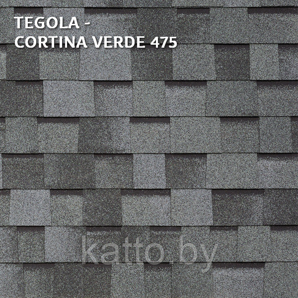 Битумная многослойная черепица TEGOLA CORTINA VERDE 475