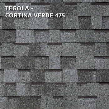 Битумная многослойная черепица TEGOLA CORTINA VERDE 475