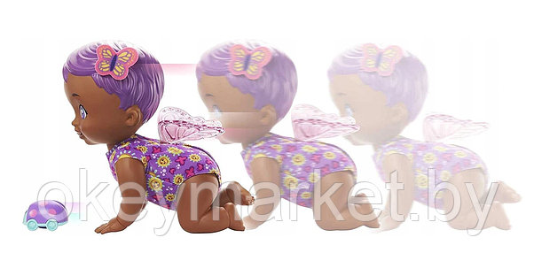 Кукла Mattel My Garden Baby Giggle Crawl с фиолетовыми волосами HBH43, фото 3