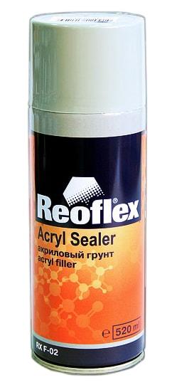 REOFLEX RX F-02/520 BL Грунт акриловый 1K аэрозоль Acryl Sealer Spray черный 520мл - фото 1 - id-p169152466
