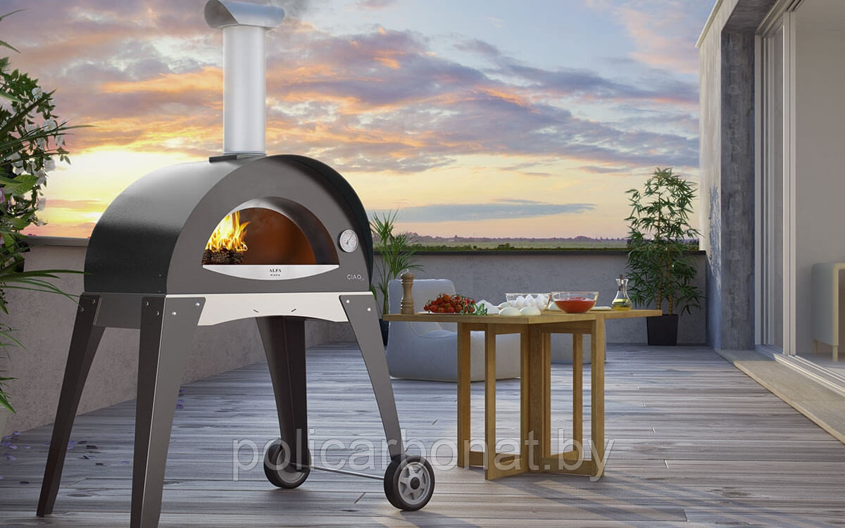 Печь для пиццы на дровах Alfa CIAO TOP, серый - фото 6 - id-p169162046