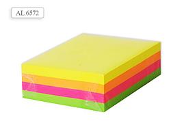 Блок для записей Alingar, с липким слоем, неон, 76 мм * 76 мм, 4 цвета, 300л., арт.AL6572