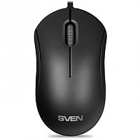Мышь оптическая SVEN RX-60, ноутбучная, 1000dpi, 3кн. 1кол., черный 555290