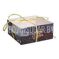 Коробка на 4 капкейка Happy New Year (Россия, 160х160х75мм)