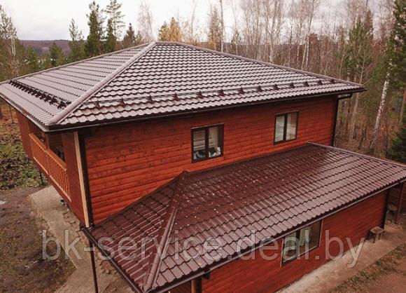 Металлочерепица Grand Line (Гранд Лайн) Kvinta plus 3D Standart Drap 0.45 мм, Россия - фото 3 - id-p169185755