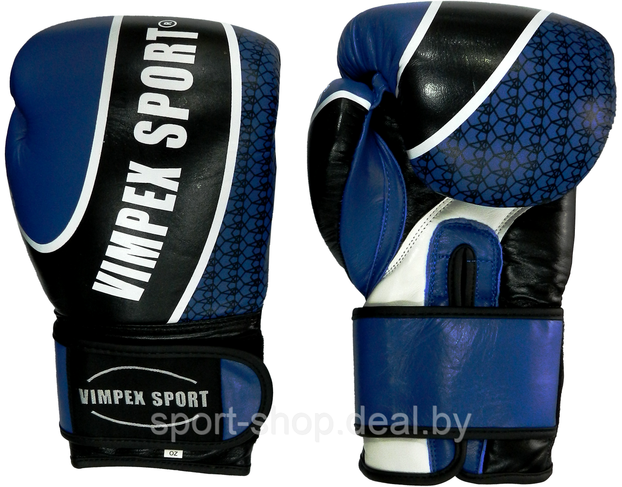 Боксерские перчатки Синие Vimpex Sport 3034 12oz, перчатки для бокса, перчатки 12 унций, перчатки боксерские - фото 2 - id-p169186254