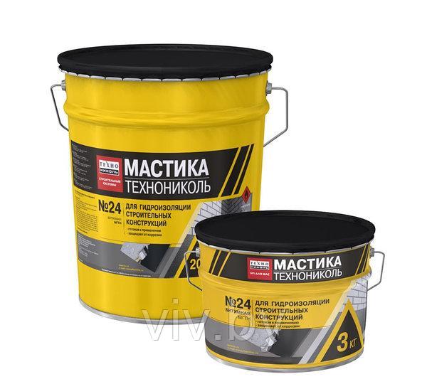 Мастика гидроизоляционная ТЕХНОНИКОЛЬ №24 (МГТН), 20кг