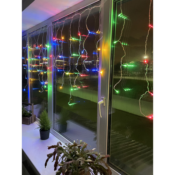 Гирлянда ЭРА ENOB-2М LED Бахрома 2м*1м мультиколор, 24V, IP44