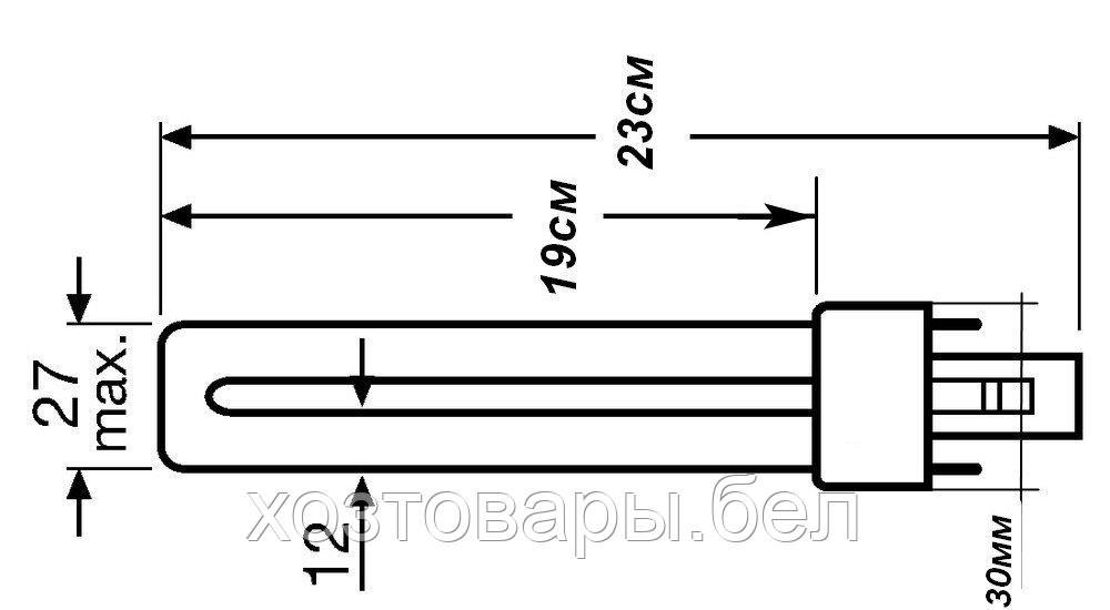 Лампа люминесцентная 11W/G23 220V 6400K LUX - фото 2 - id-p169195546