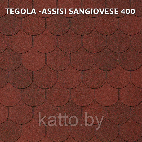Битумная черепица TEGOLA ASSISI SANGIOVESE 400
