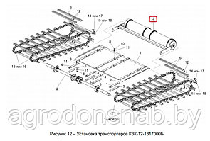 Вал нижний ТНК сим. Гомсельмаш КЗК-12-1816000Б