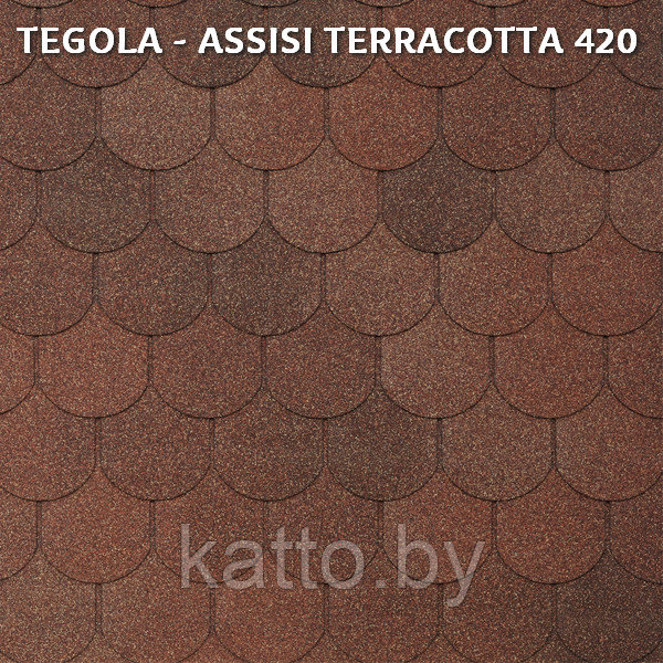 Битумная черепица TEGOLA ASSISI TERRACOTTA 420 - фото 1 - id-p169196916