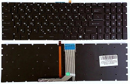 Клавиатура для ноутбука MSI GP62 черная, без рамки, подсветка белая