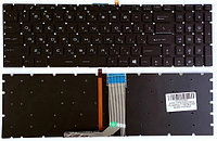 Клавиатура для ноутбука MSI GE72 черная, без рамки, подсветка белая
