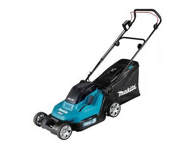 Газонокосилка аккумуляторная MAKITA DLM 432 CT2 (18.0 В, 2 акк., 5.0 А/ч, Li-Ion, шир. 430 мм, выс. 20-75 мм,